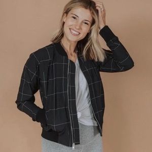 Plaid Striped Bomber Jacket - Albion Fit